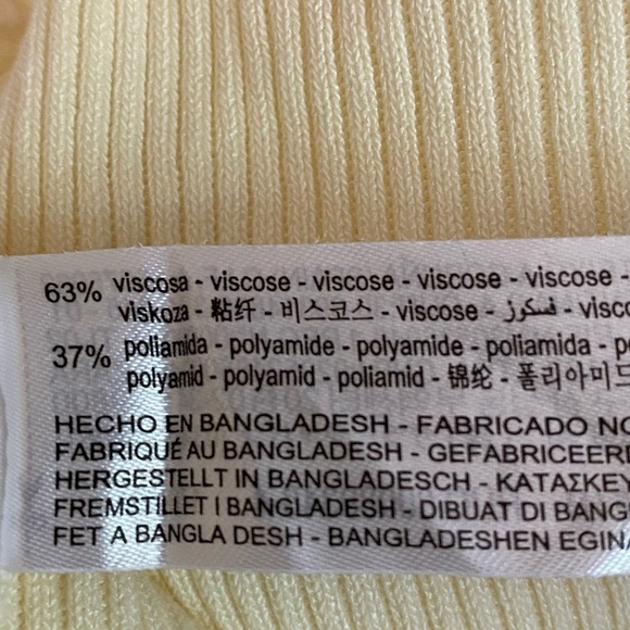 NWT. Zara Light Yellow Long Knit Viscose Blend Cardigan. Size M. - Picture 9 of 10